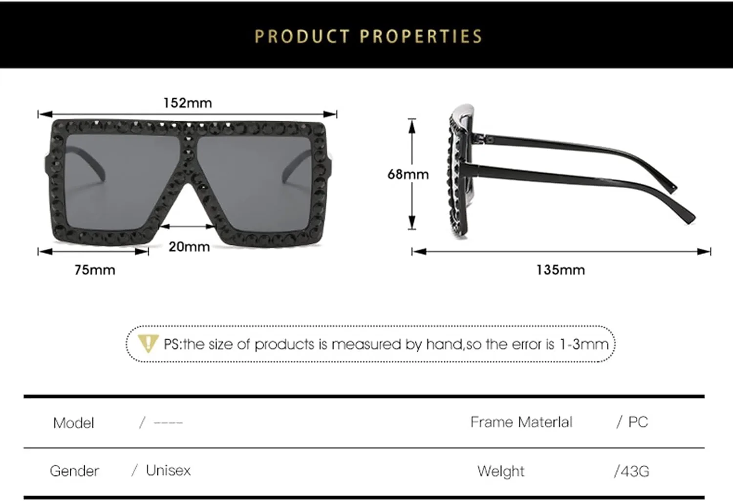 Модные солнцезащитные очки в крупной оправе для уличных фотосессий, для мужчин и женщин, для отдыха на природе (Цвет: H, Размер: Средний) MTZJH, One Color
Модные солнцезащитные очки в крупной оправе для уличных фотосессий, для мужчин и женщин, для отдыха на природе (Цвет: H, Размер: Средний) MTZJH, One Color