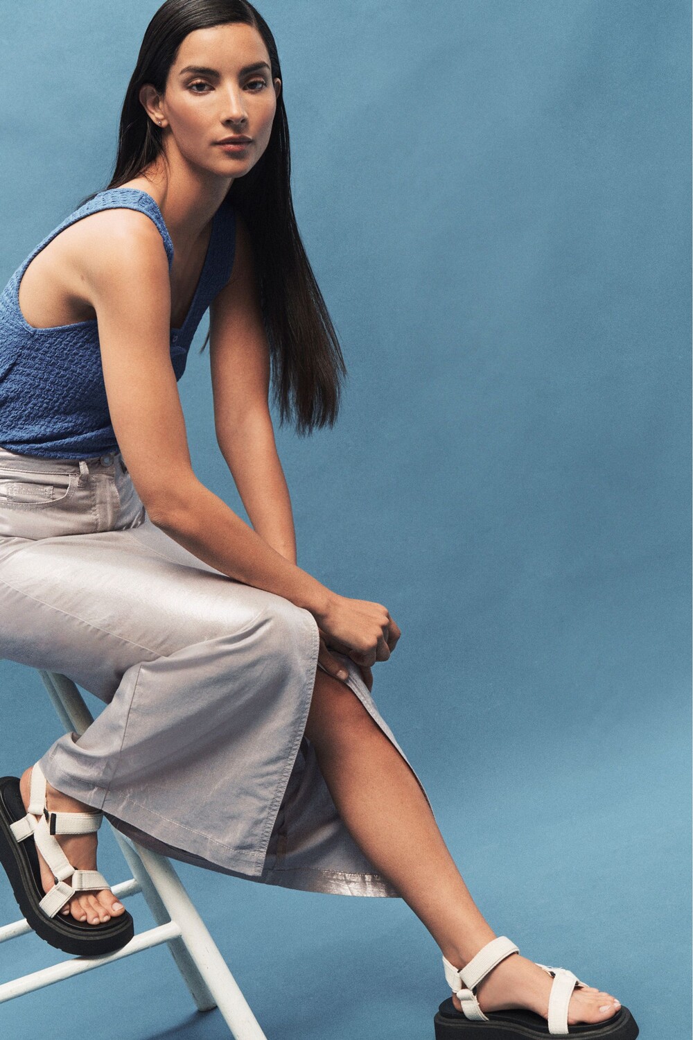 Юбка-Миди из смесового льна Next, серебряный
Юбка-Миди из смесового льна Next, серебряный