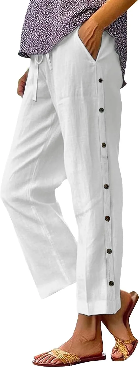 Женские летние штаны Cotton Linen Flowy Wide Leg
Женские летние штаны Cotton Linen Flowy Wide Leg
