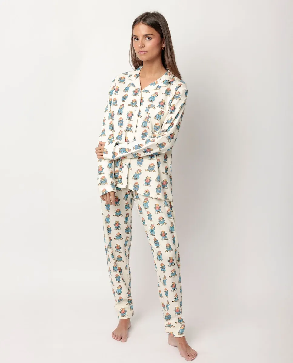 Женская длинная открытая пижама из хлопкового трикотажа цвета сырого хлопка Paddington
Женская длинная открытая пижама из хлопкового трикотажа цвета сырого хлопка Paddington