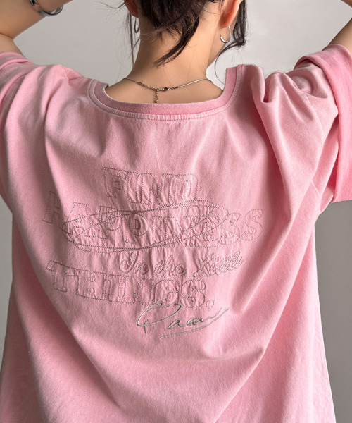 Футболка оверсайз с широким вырезом, винтажная обработка, двусторонняя вышивка Classicalelf, розовый
Футболка оверсайз с широким вырезом, винтажная обработка, двусторонняя вышивка Classicalelf, розовый