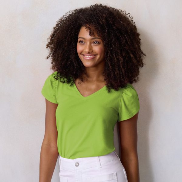 Футболка с v-образным вырезом и рукавами тюльпан мини Lc Lauren Conrad, цвет pinnacle green
Футболка с v-образным вырезом и рукавами тюльпан мини Lc Lauren Conrad, цвет pinnacle green