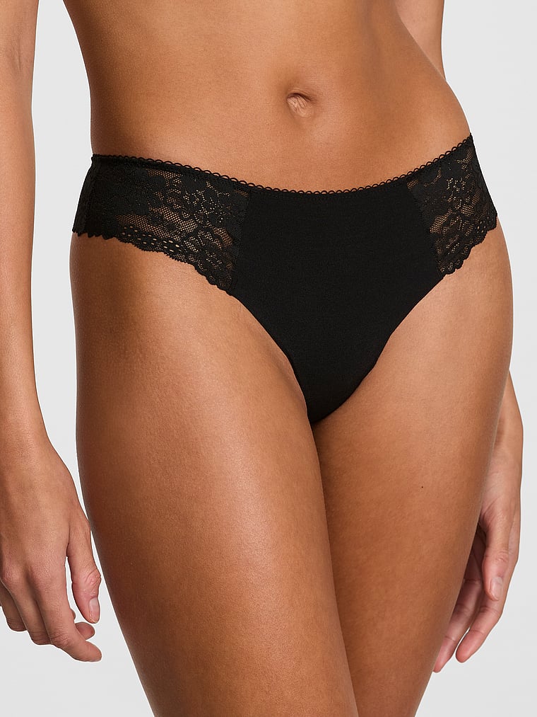 Трусики-Стринги No-Show Pink, lace-trim pure black
Трусики-Стринги No-Show Pink, lace-trim pure black