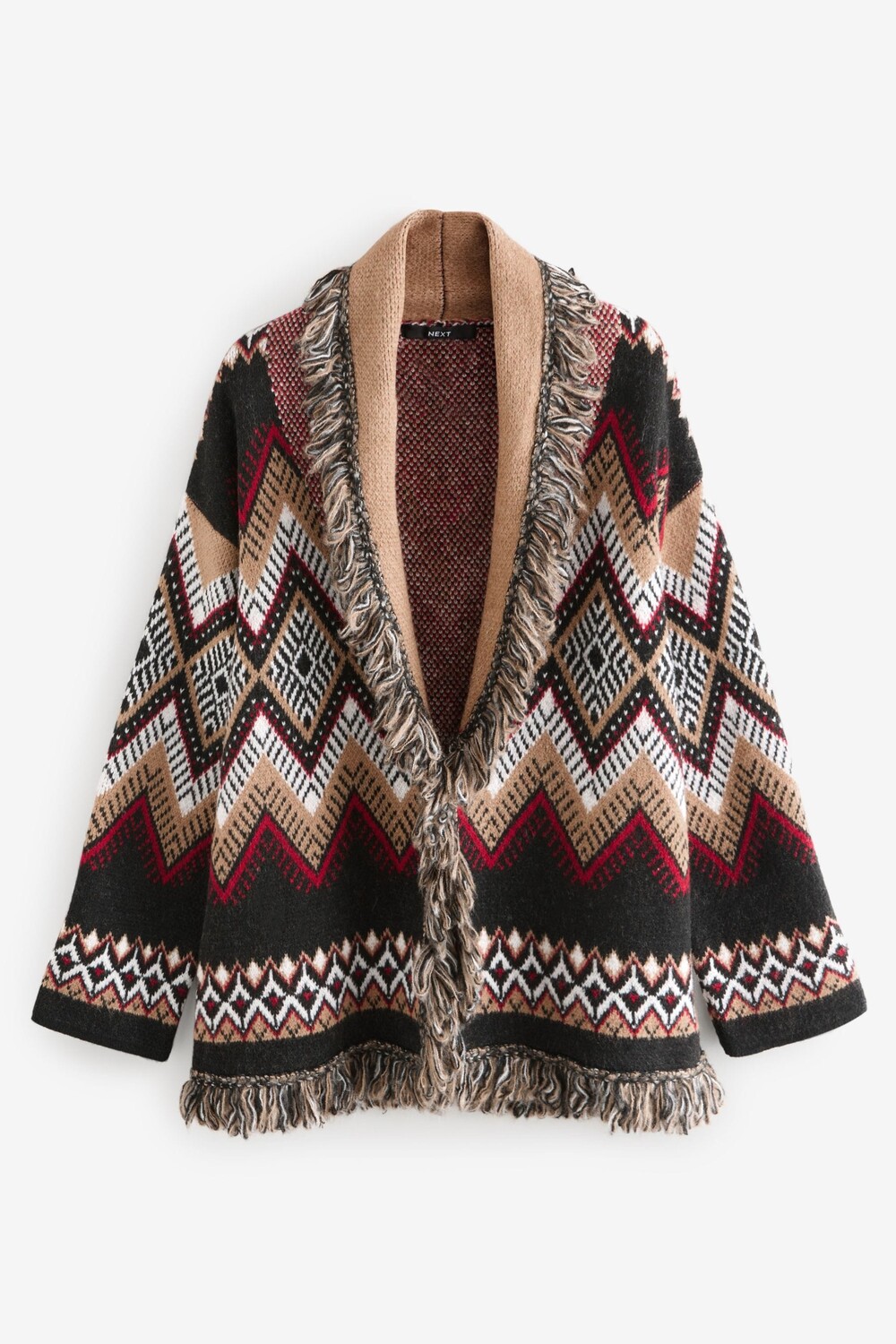 Мягкий на ощупь вязаный кардиган с бахромой Next, мультиколор
Мягкий на ощупь вязаный кардиган с бахромой Next, мультиколор