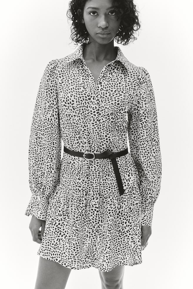 Блузка платье с поясом H&M, мультиколор 
Блузка платье с поясом H&M, мультиколор