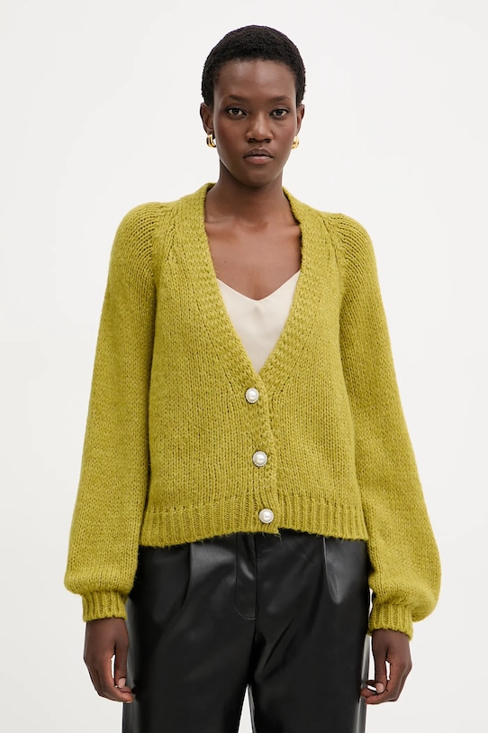 Кардиган из смесовой шерсти Haveone, зеленый
Кардиган из смесовой шерсти Haveone, зеленый