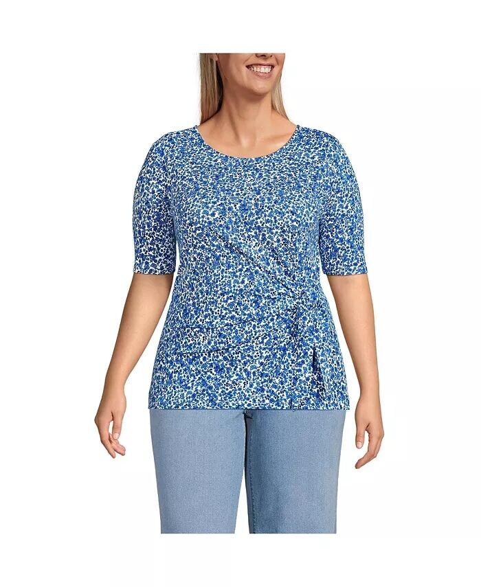 Легкий топ из джерси больших размеров с завязкой спереди Lands' End, белый
Легкий топ из джерси больших размеров с завязкой спереди Lands' End, белый