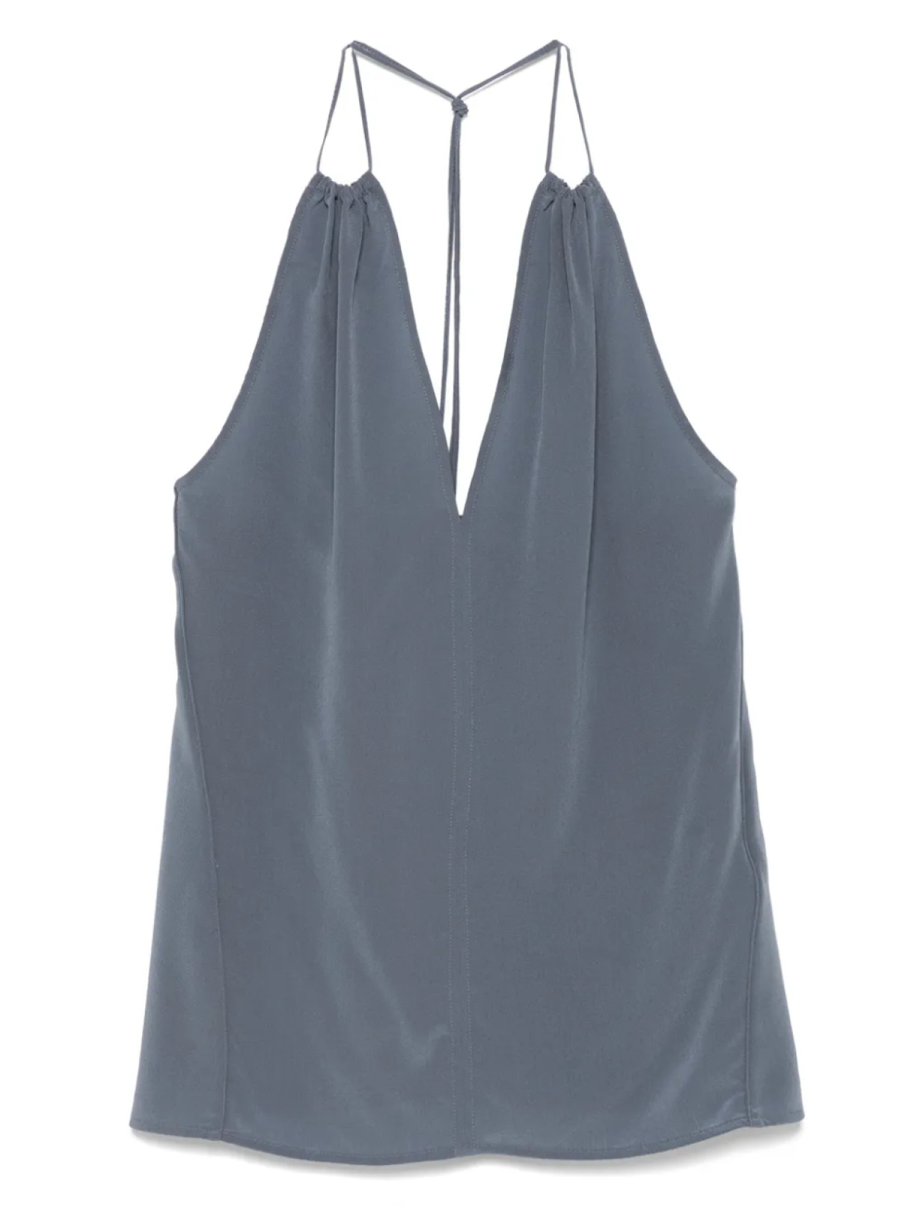 Шелковый топ Victoria Beckham, серый 
Шелковый топ Victoria Beckham, серый