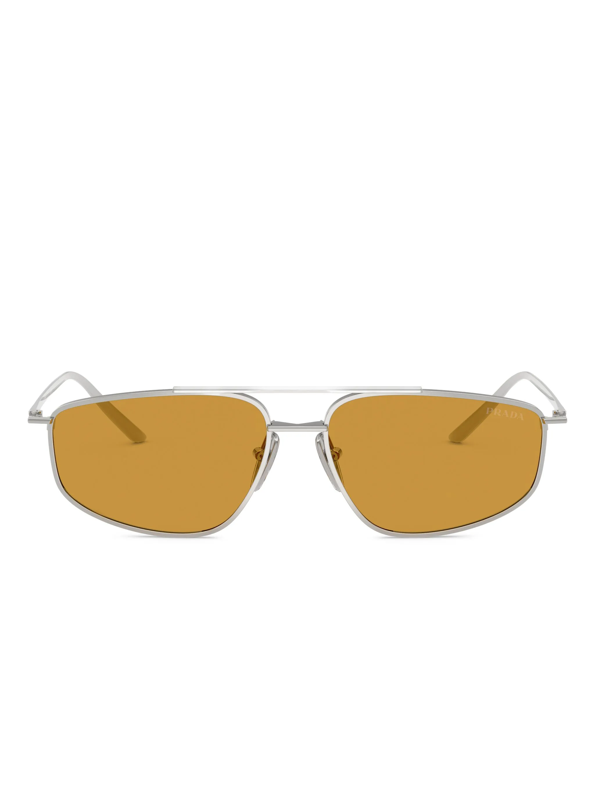 Солнцезащитные очки в геометричной оправе Prada, серебристый
Солнцезащитные очки в геометричной оправе Prada, серебристый