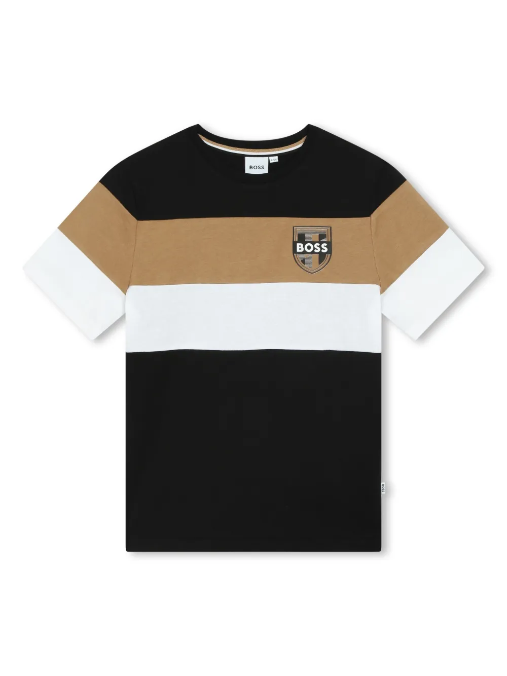 Полосатая футболка с нашивкой-логотипом Boss Kidswear, черный
Полосатая футболка с нашивкой-логотипом Boss Kidswear, черный