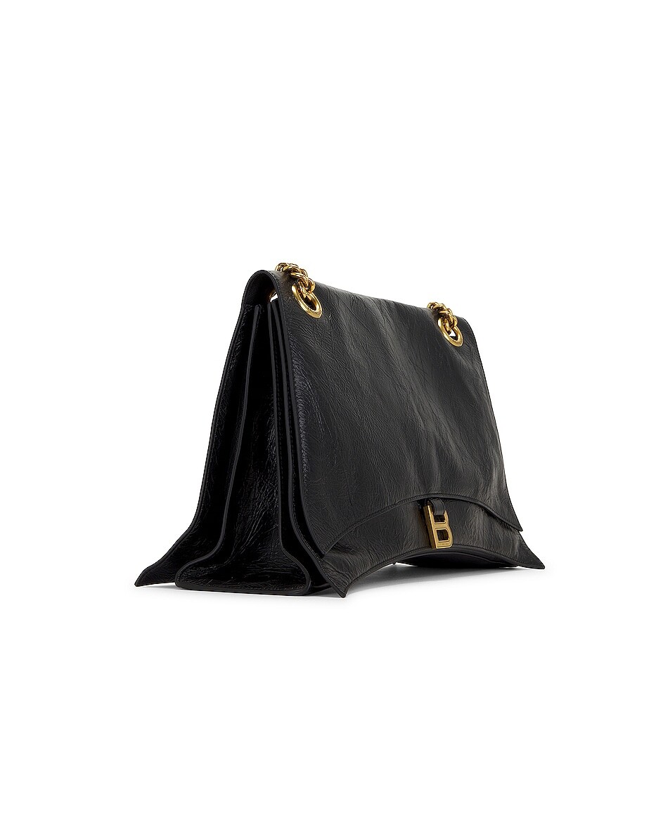 Большая сумка на плечо с цепочкой Crush Balenciaga, черный
Большая сумка на плечо с цепочкой Crush Balenciaga, черный