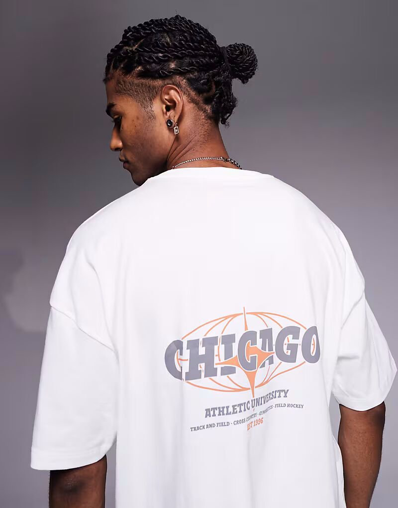 Футболка свободного кроя ASOS DESIGN oversize со спущенными плечами и городским принтом белого цвета
Футболка свободного кроя ASOS DESIGN oversize со спущенными плечами и городским принтом белого цвета