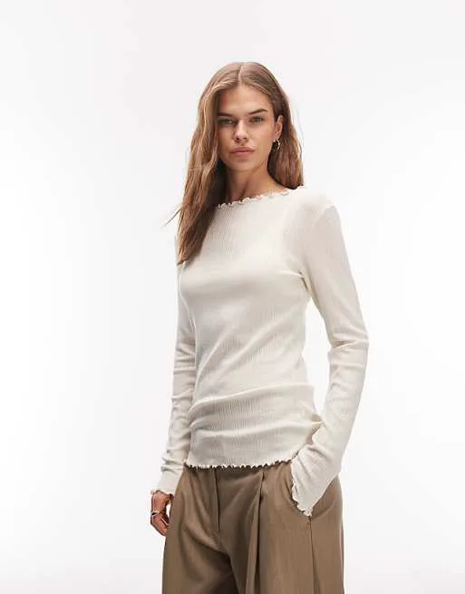 Белый трикотаж в рубчик с воротником-лодочкой ARKET
Белый трикотаж в рубчик с воротником-лодочкой ARKET