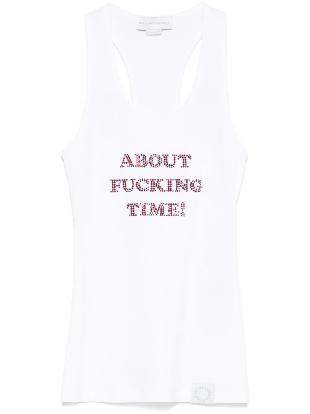 Stella McCartney топ с кристаллами, белый 
Stella McCartney топ с кристаллами, белый