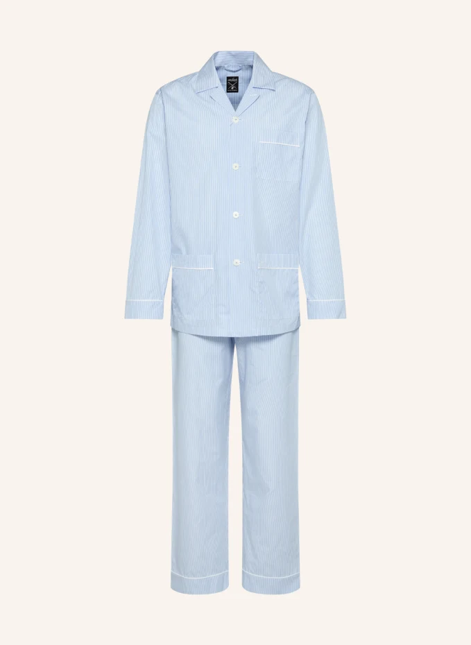 Пижама, длинные рукава, воротник с лацканами Van Laack, синий
Пижама, длинные рукава, воротник с лацканами Van Laack, синий