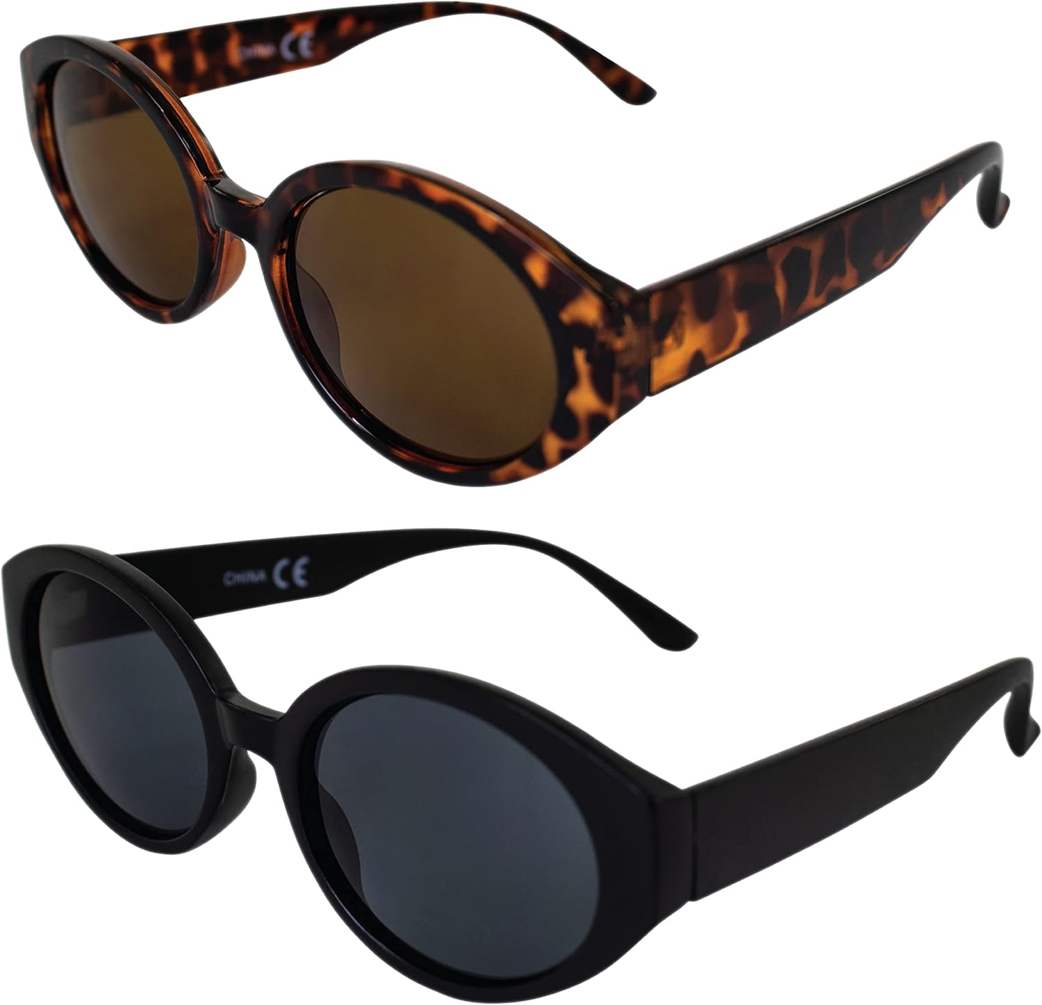 Женские солнцезащитные очки AlterImage Jackie Fashion Retro (2 пары): черная оправа с дымчатыми линзами и черепаховая оправа с коричневыми линзами, Black-smoke/Tortoise-brown
Женские солнцезащитные очки AlterImage Jackie Fashion Retro (2 пары): черная оправа с дымчатыми линзами и черепаховая оправа с коричневыми линзами, Black-smoke/Tortoise-brown