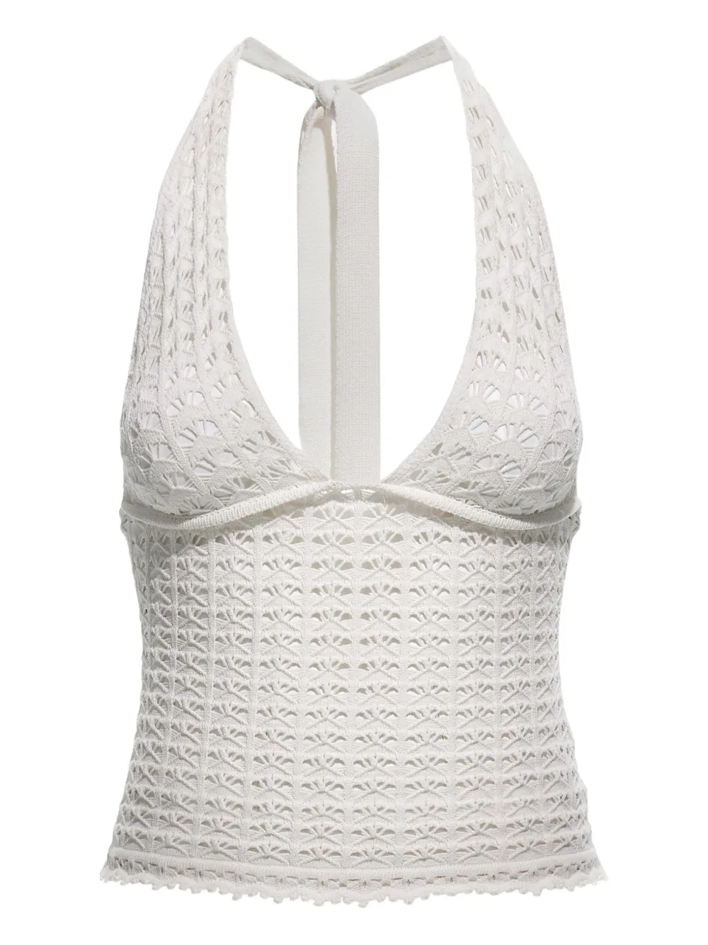 Топ в технике кроше с вырезом халтер Roberto Cavalli, белый
Топ в технике кроше с вырезом халтер Roberto Cavalli, белый