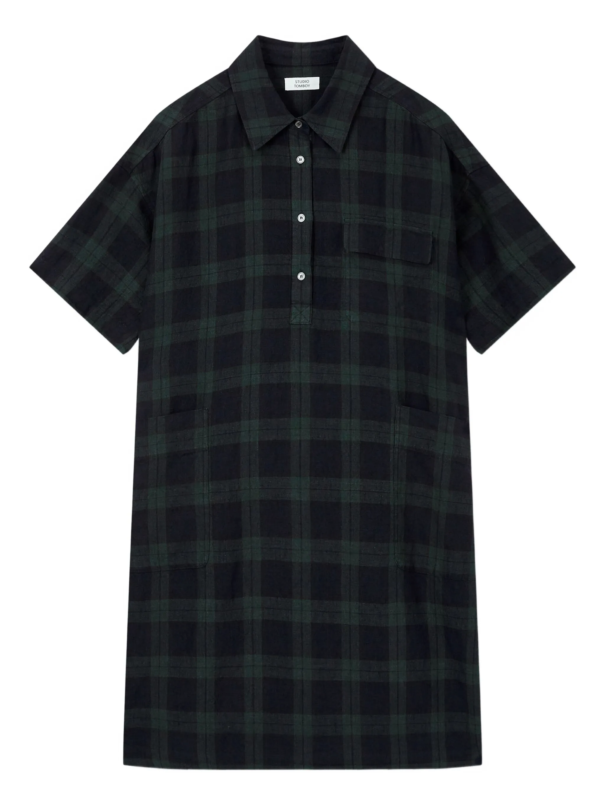 Клетчатое платье с накладными карманами Tomboy, зеленый
Клетчатое платье с накладными карманами Tomboy, зеленый