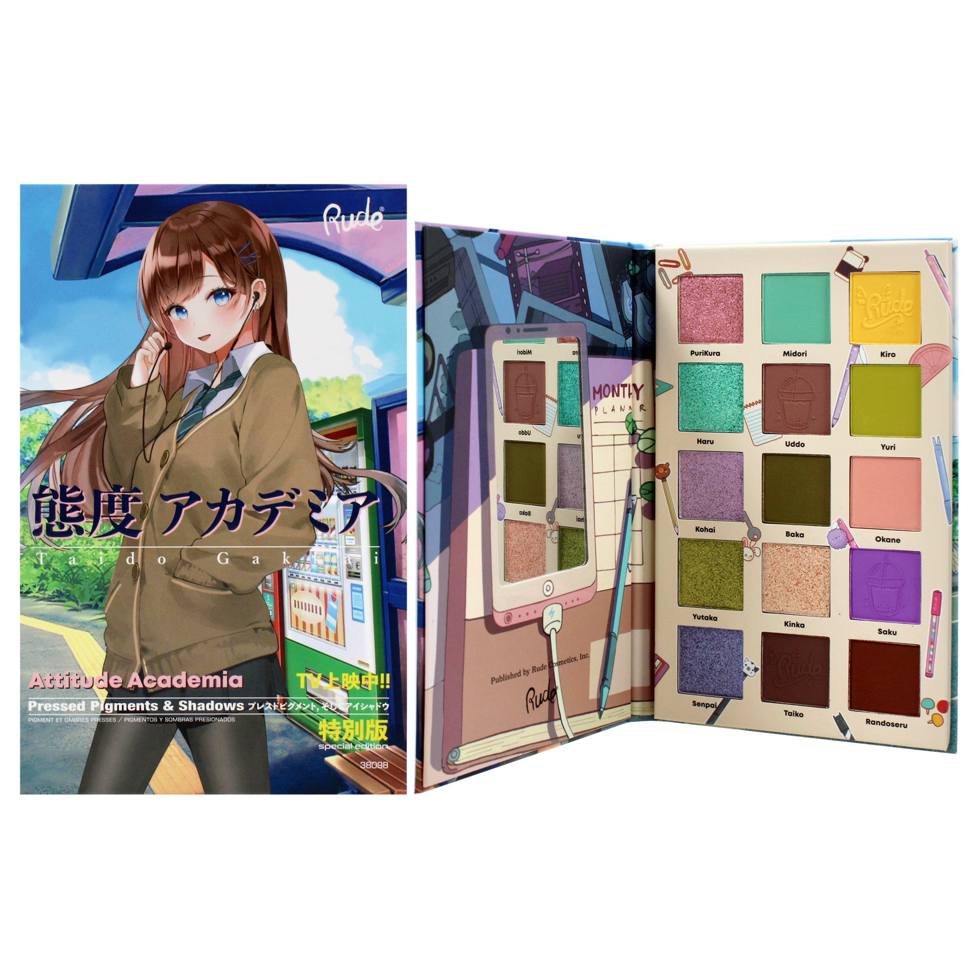 Палитра прессованных пигментов и теней Manga Collection - Attitude Academia от Rude Cosmetics для женщин - 0,77 унции Rude Cosmetics, Small
Палитра прессованных пигментов и теней Manga Collection - Attitude Academia от Rude Cosmetics для женщин - 0,77 унции Rude Cosmetics, Small