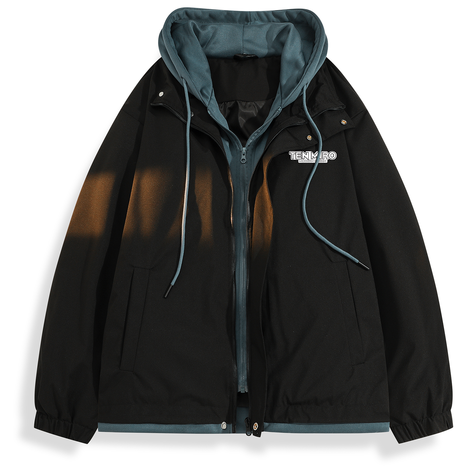 TEN MIRO Пуховик Unisex, Black+Haze Blue (Thin, Non-Padded)
TEN MIRO Пуховик Unisex, Black+Haze Blue (Thin, Non-Padded)