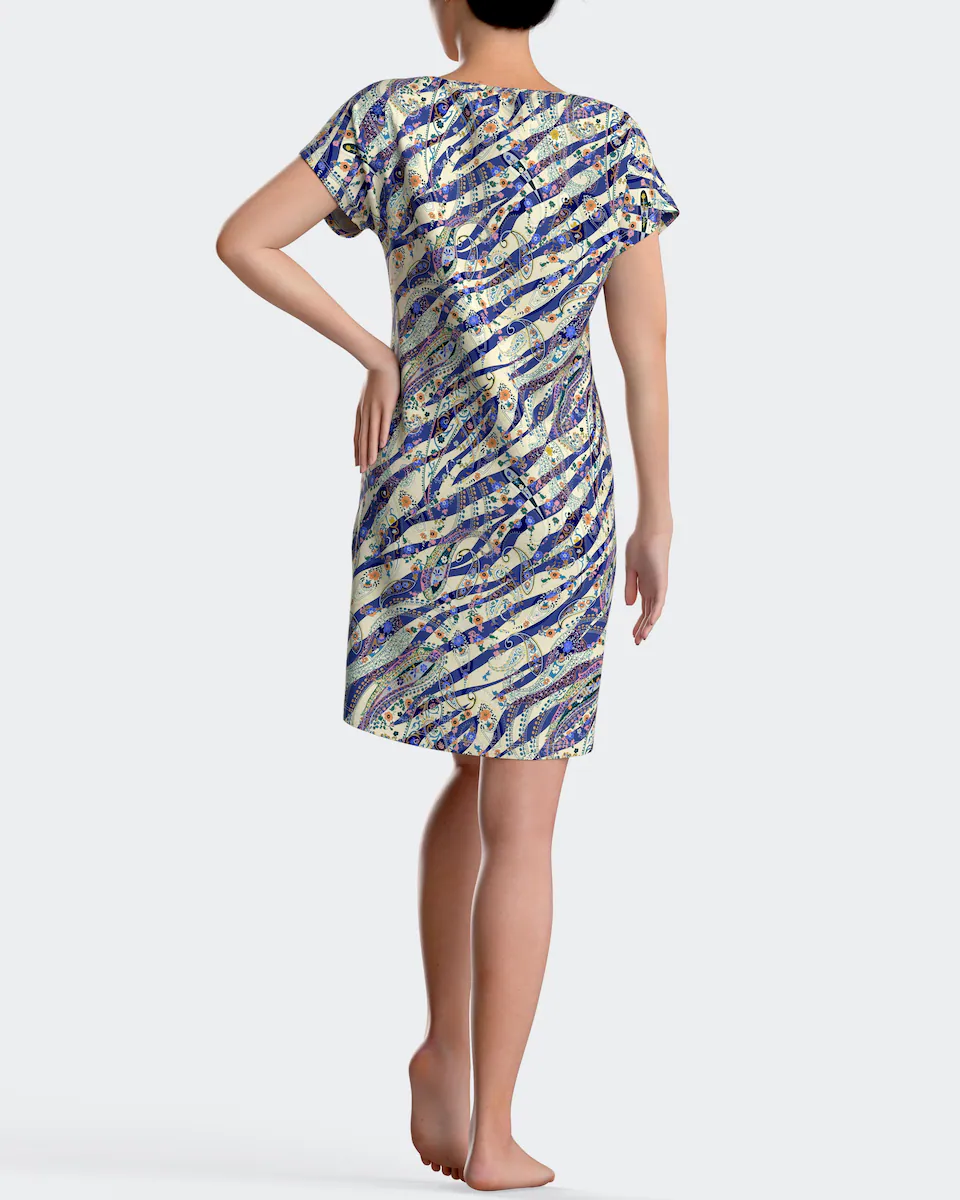 Камуфляжный камисон из модала с экзотическим принтом Impetus, синий
Камуфляжный камисон из модала с экзотическим принтом Impetus, синий