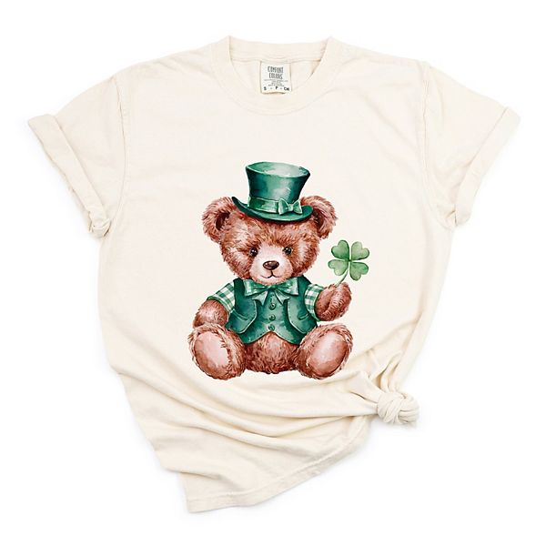 St Patrick's Bear Clover - женская футболка с принтом, окрашенная в стиле garment dyed Simply Sage Market, Ivory
St Patrick's Bear Clover - женская футболка с принтом, окрашенная в стиле garment dyed Simply Sage Market, Ivory