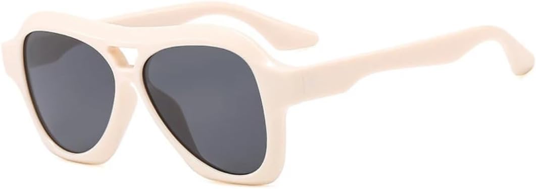 Модные солнцезащитные очки с двойной перемычкой, женские, в стиле ретро, с прозрачными линзами, защита от УФ-излучения UV400, мужские, в тренде, в стиле панк UUPTTPL, Beige Grey
Модные солнцезащитные очки с двойной перемычкой, женские, в стиле ретро, с прозрачными линзами, защита от УФ-излучения UV400, мужские, в тренде, в стиле панк UUPTTPL, Beige Grey