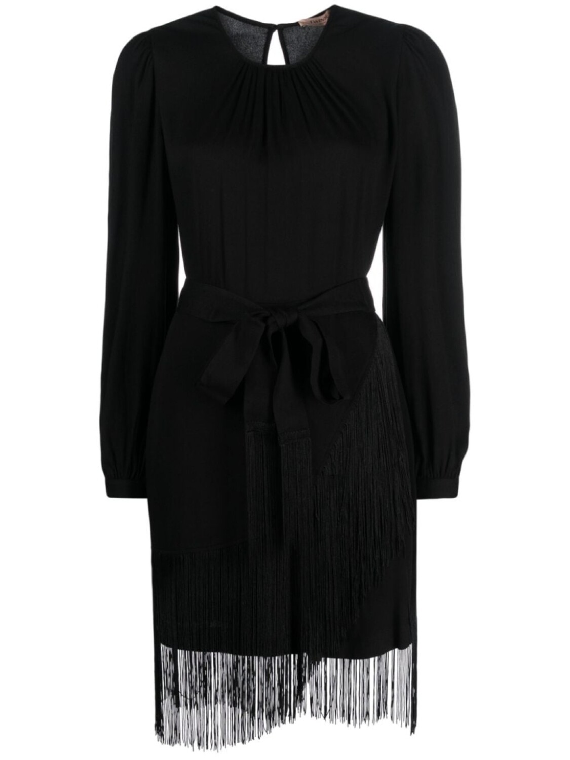 TWINSET креповое платье мини с бахромой, черный
TWINSET креповое платье мини с бахромой, черный