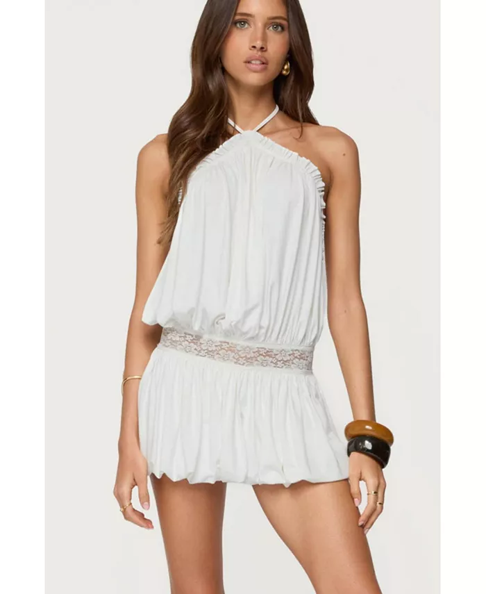 Женское мини-платье Aida с открытой спиной и принтом «пузырь» Edikted, белый
Женское мини-платье Aida с открытой спиной и принтом «пузырь» Edikted, белый