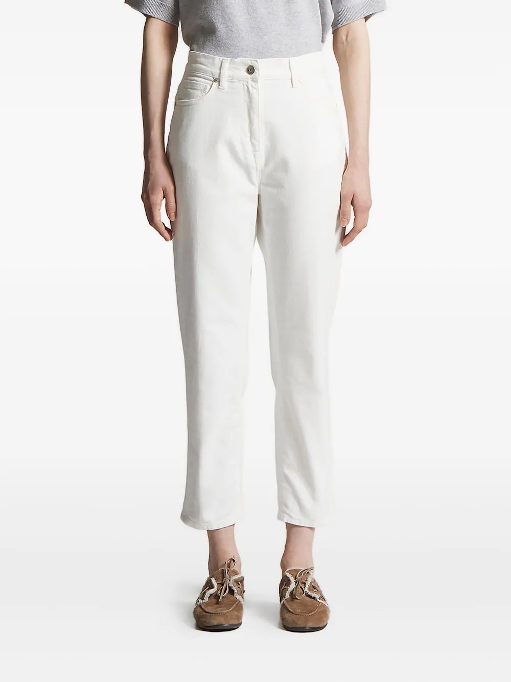 Джинсы с пятью карманами Peserico, белый 
Джинсы с пятью карманами Peserico, белый