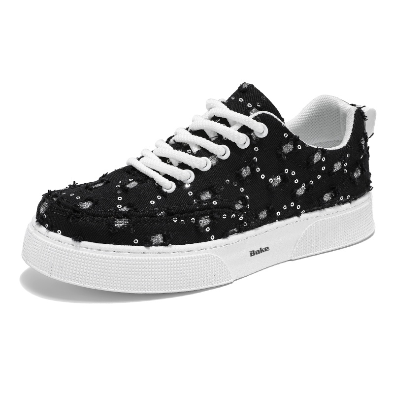 BAKE Дышащие и износостойкие мужские низкие кеды из холста черного цвета, цвет Black
BAKE Дышащие и износостойкие мужские низкие кеды из холста черного цвета, цвет Black