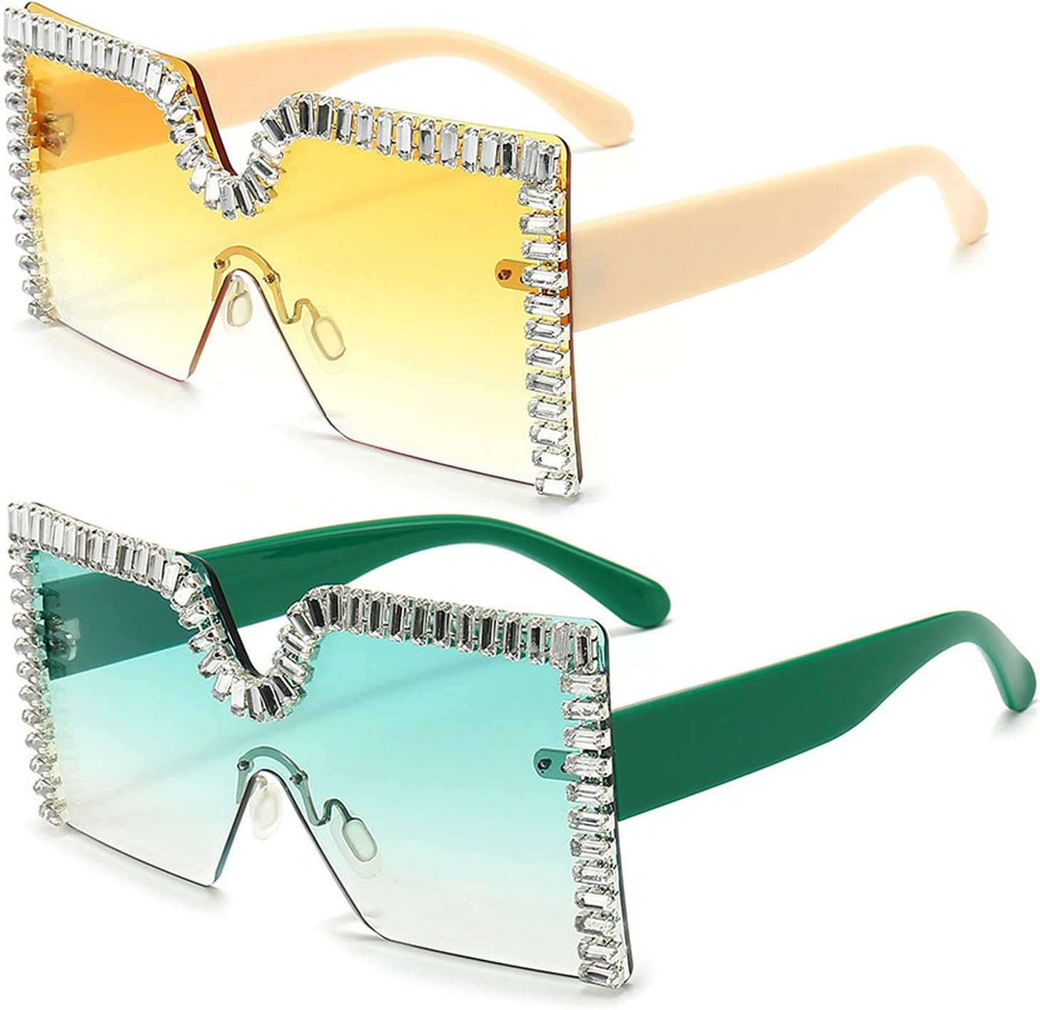 Новые роскошные солнцезащитные очки 2021 года с блестящими стразами для женщин, ретро-квадратные солнцезащитные очки с кристаллами, элегантные очки для вечеринок mincl, 2pcs-yellow&green
Новые роскошные солнцезащитные очки 2021 года с блестящими стразами для женщин, ретро-квадратные солнцезащитные очки с кристаллами, элегантные очки для вечеринок mincl, 2pcs-yellow&green