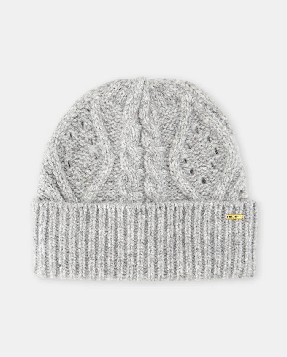 Вязаная шапка с листочками Tintoretto, светло-серый
Вязаная шапка с листочками Tintoretto, светло-серый