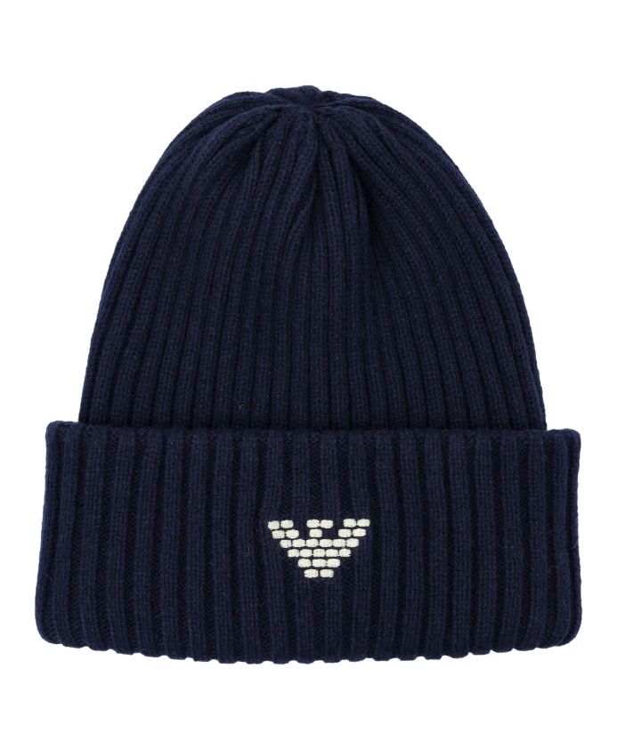 Шерстяная шапка в рубчик Emporio Armani, синий
Шерстяная шапка в рубчик Emporio Armani, синий