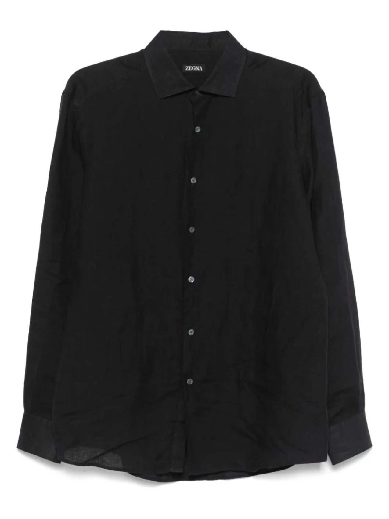 Льняная рубашка Zegna, черный 
Льняная рубашка Zegna, черный