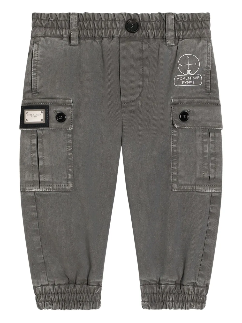 Брюки с карманами карго Dolce & Gabbana Kids, серый 
Брюки с карманами карго Dolce & Gabbana Kids, серый