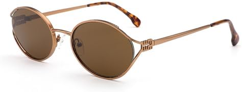 Ретро-солнцезащитные очки в металлической оправе овальной формы для женщин и мужчин, для вождения, с маленькими солнцезащитными линзами, защита от УФ-излучения UV400 MTZJH, Brown Sun
Ретро-солнцезащитные очки в металлической оправе овальной формы для женщин и мужчин, для вождения, с маленькими солнцезащитными линзами, защита от УФ-излучения UV400 MTZJH, Brown Sun