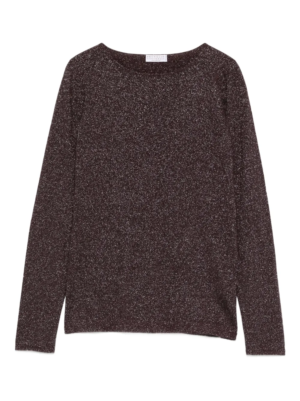 Свитер с вырезом-лодочкой и блестками Brunello Cucinelli, фиолетовый
Свитер с вырезом-лодочкой и блестками Brunello Cucinelli, фиолетовый