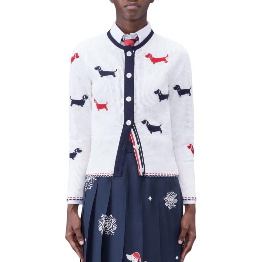 Кардиган из хлопка hector с интарсией THOM BROWNE, белый
Кардиган из хлопка hector с интарсией THOM BROWNE, белый