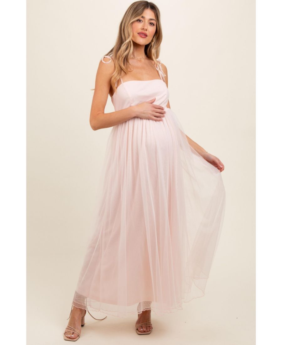 Платье-макси для беременных, светло-розовое, с квадратным вырезом, завязками на плечах, из тюля Pinkblush, Light pink
Платье-макси для беременных, светло-розовое, с квадратным вырезом, завязками на плечах, из тюля Pinkblush, Light pink