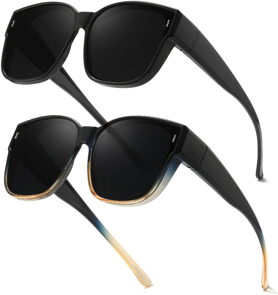 Солнцезащитные очки Myiaur Oversized Fit для женщин, модный вариант ношения поверх обычных очков, поляризованные солнцезащитные очки с защитой UV400 для вождения, B03(2 Pack) Black+blackbrown
Солнцезащитные очки Myiaur Oversized Fit для женщин, модный вариант ношения поверх обычных очков, поляризованные солнцезащитные очки с защитой UV400 для вождения, B03(2 Pack) Black+blackbrown