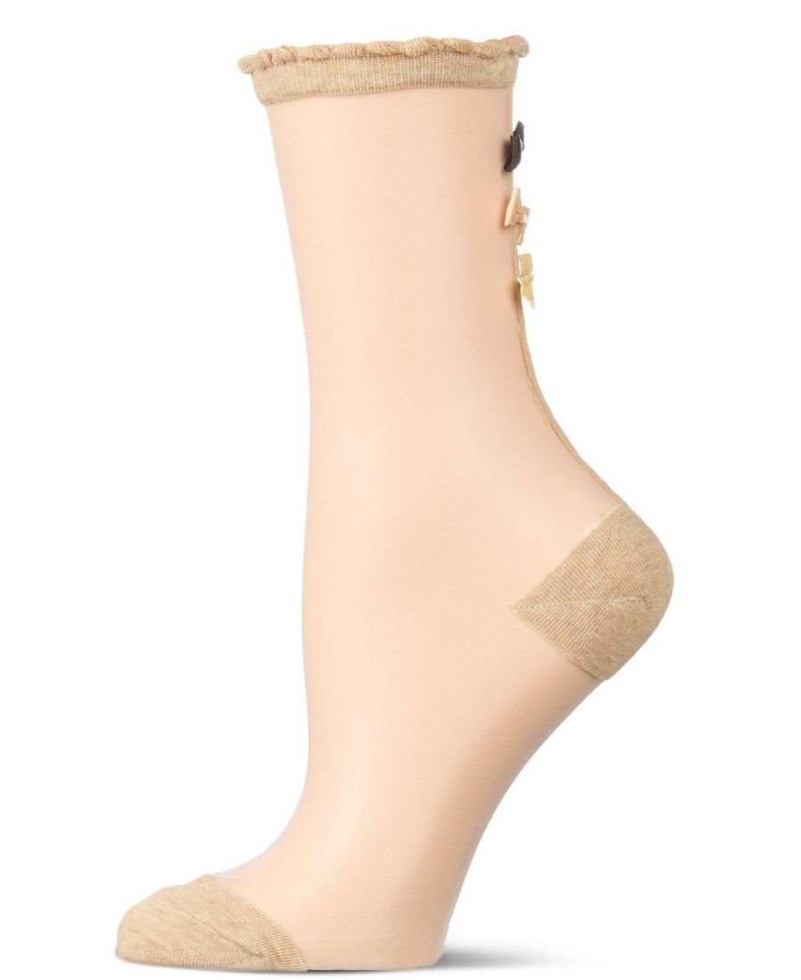 Женские прозрачные носки с тройным бантом сзади MeMoi, Tan
Женские прозрачные носки с тройным бантом сзади MeMoi, Tan