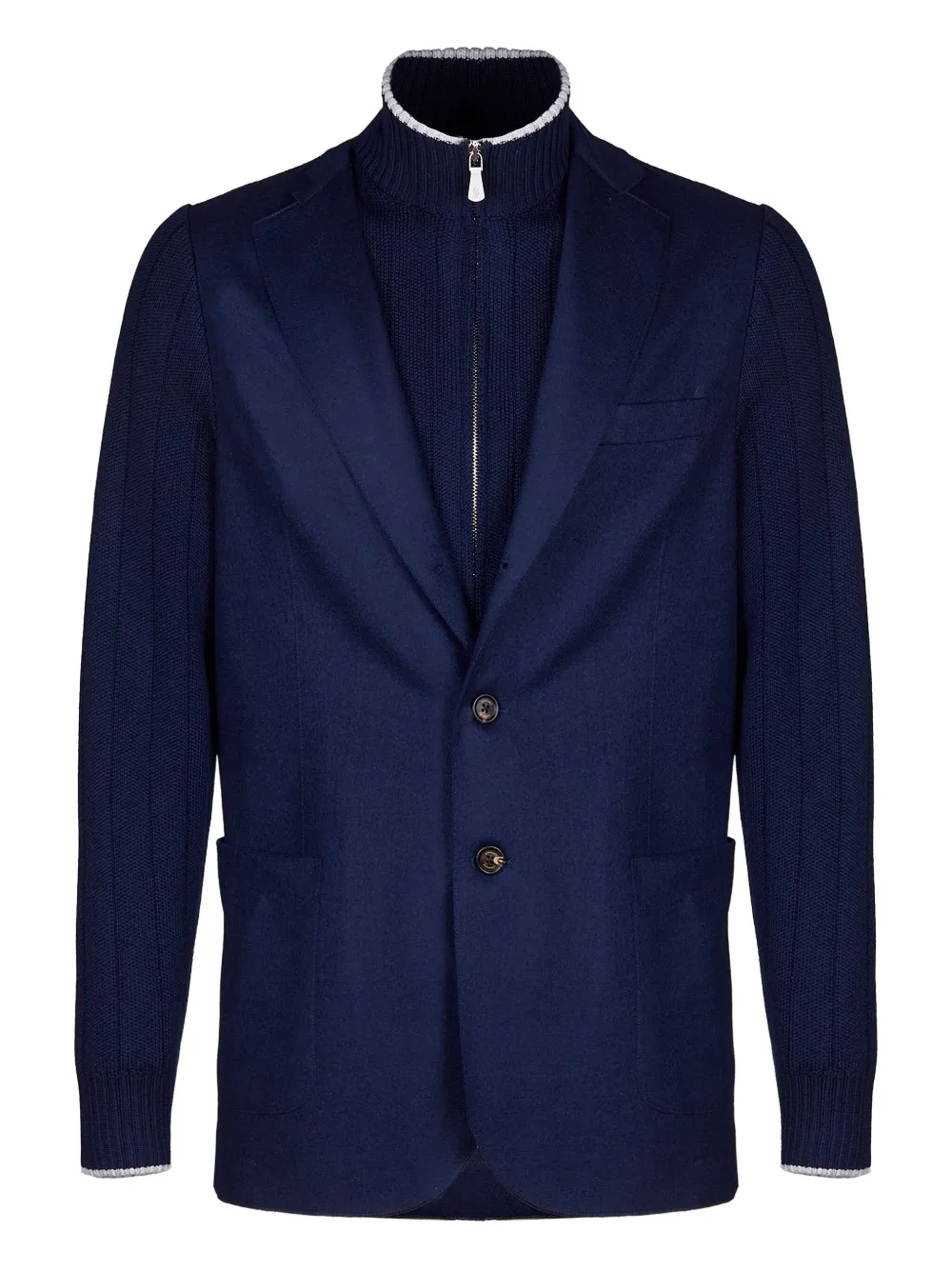 Пиджак с вязанными рукавами Eleventy, синий
Пиджак с вязанными рукавами Eleventy, синий