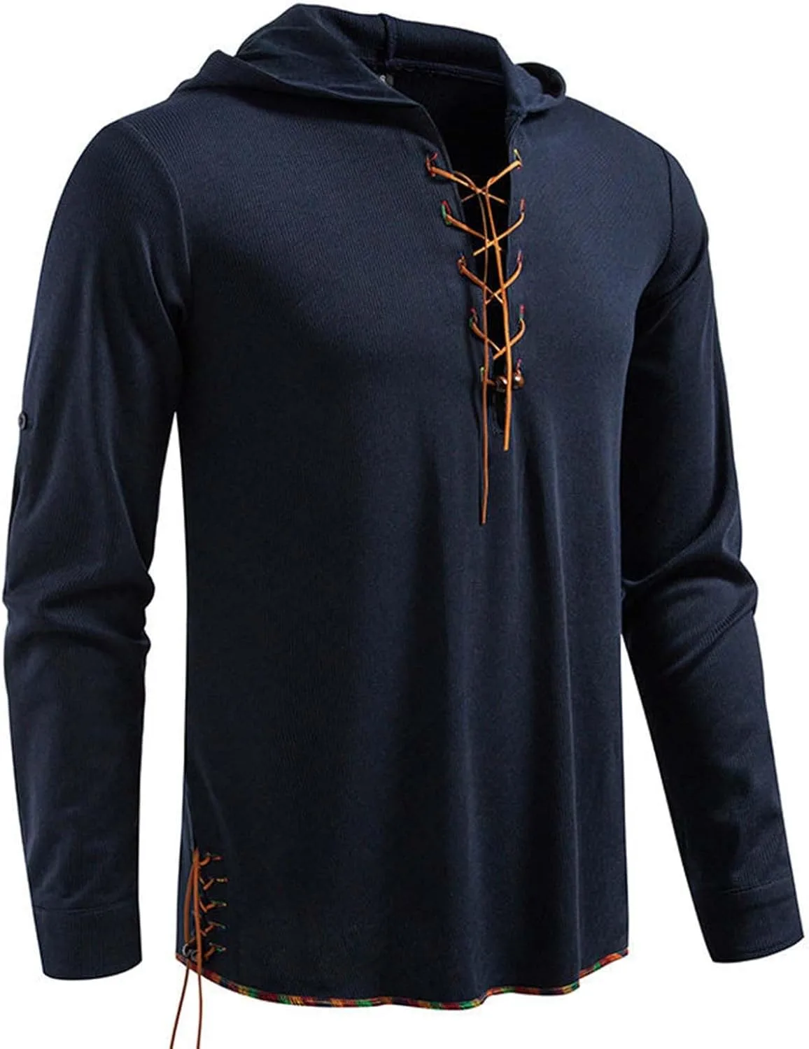 Мужской худи с длинными рукавами и шнуровкой в средневековом стиле QUNPIU
Мужской худи с длинными рукавами и шнуровкой в средневековом стиле QUNPIU