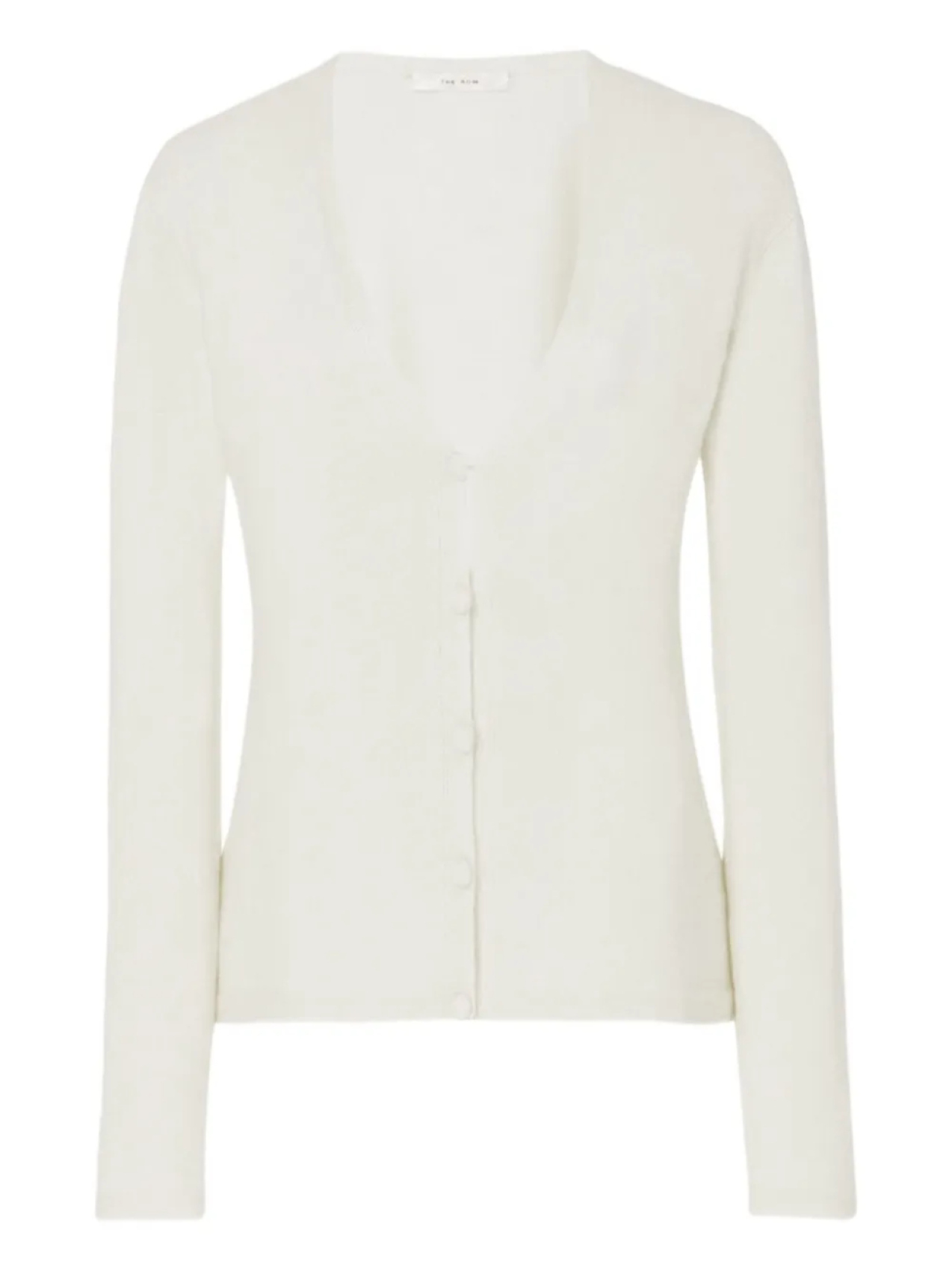 Кашемировый кардиган The Row с v-образным вырезом, зеленый 
Кашемировый кардиган The Row с v-образным вырезом, зеленый