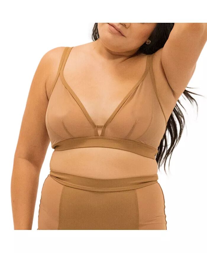 Бюстгальтер-борцовка большого размера Nude Shade Wireless Comfort Mesh Naked Rebellion, коричневый
Бюстгальтер-борцовка большого размера Nude Shade Wireless Comfort Mesh Naked Rebellion, коричневый