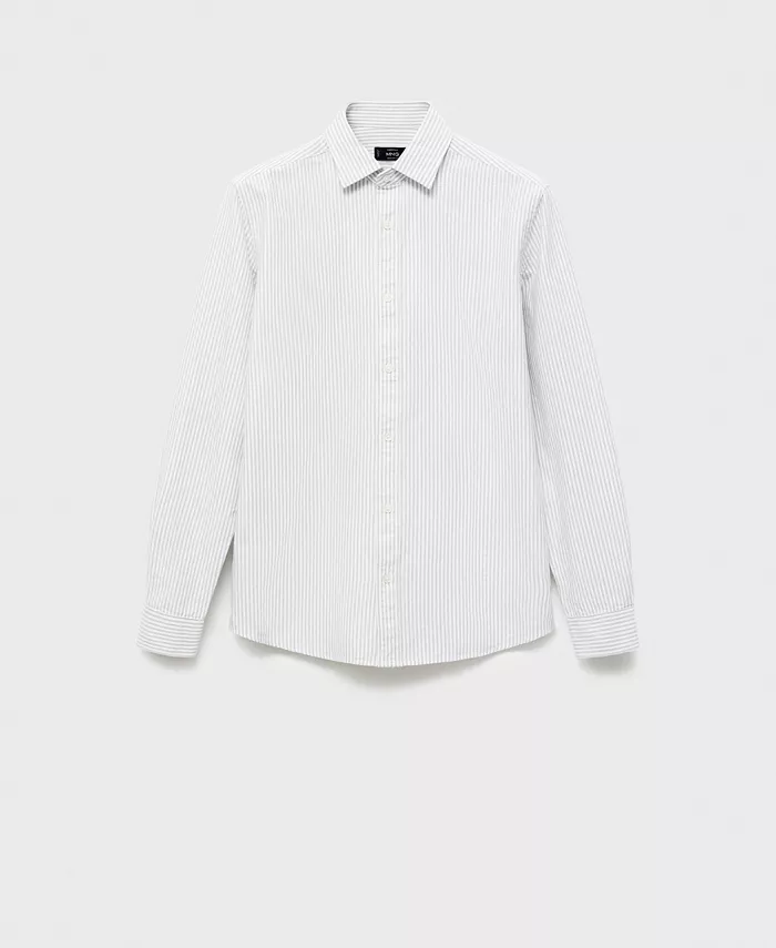 Мужская хлопковая рубашка Kodak в полоску Mango, серый
Мужская хлопковая рубашка Kodak в полоску Mango, серый