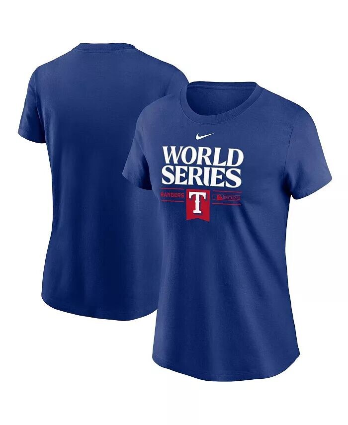 Женская футболка Royal Texas Rangers 2023 World Series Authentic Collection Nike
Женская футболка Royal Texas Rangers 2023 World Series Authentic Collection Nike