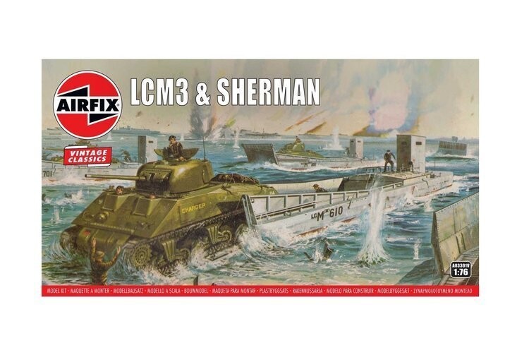 Комплект моделей LCM3 и Sherman Airfix
Комплект моделей LCM3 и Sherman Airfix