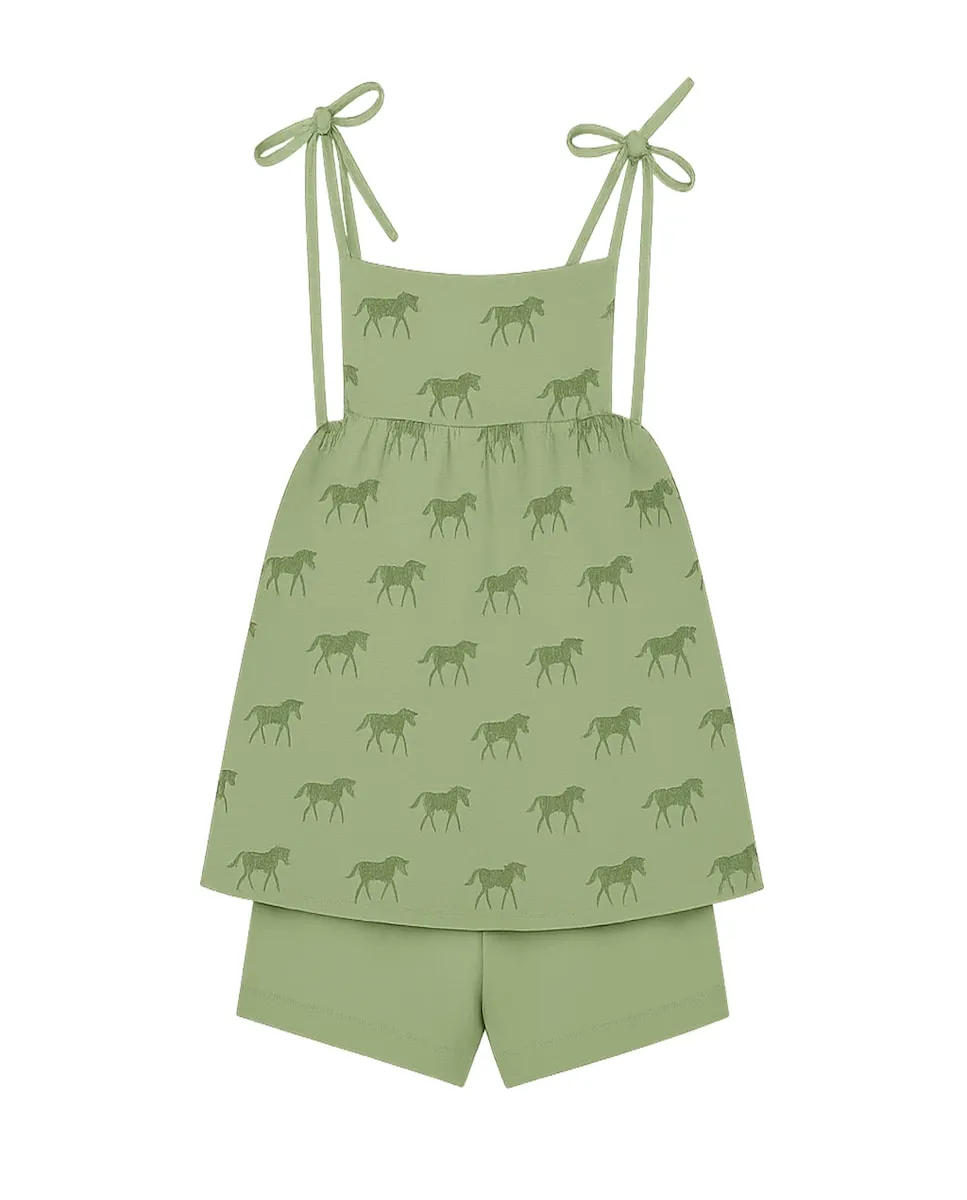 Детский комплект из двух предметов с сафари принтом Babidú, оливковый
Детский комплект из двух предметов с сафари принтом Babidú, оливковый